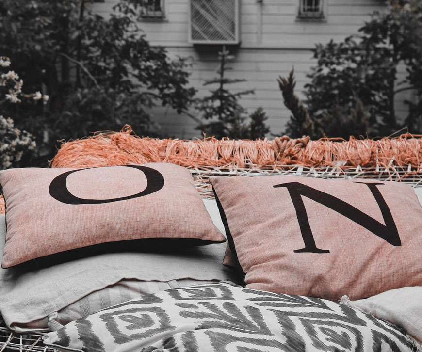 alternative monogrammed pillows