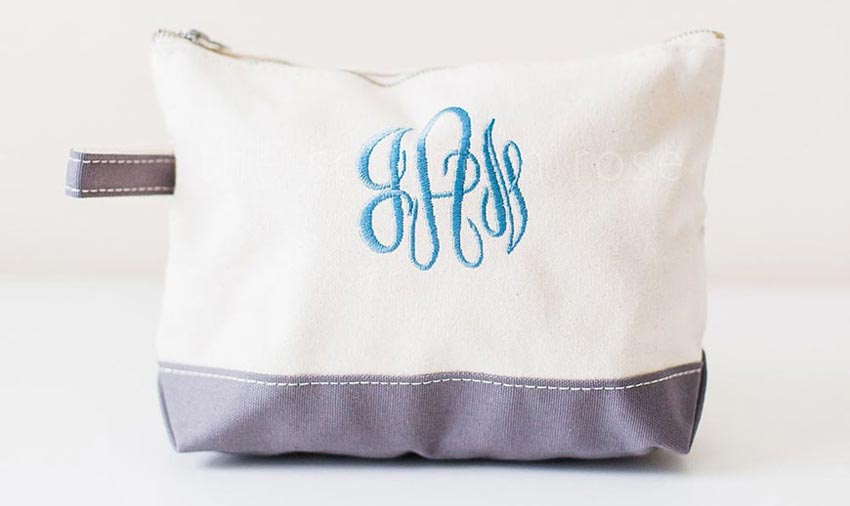 monogrammed makeup bag