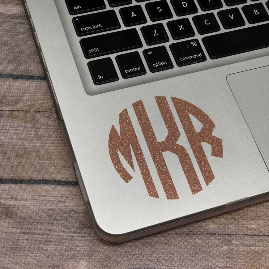 unique monogram decal gift